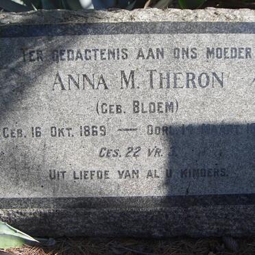 THERON Anna M. nee BLOEM 1869-1945