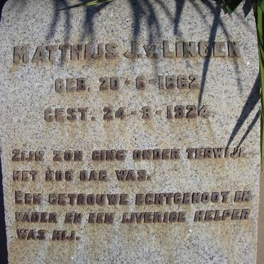 LINGEN Matthijs J., v. 1862-1924