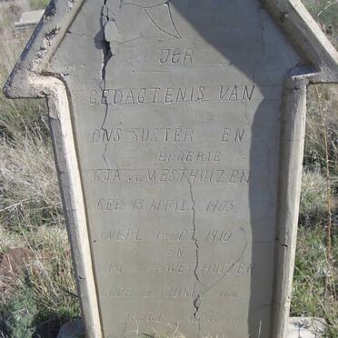 WESTHUIZEN G.J.A., v.d. 1905-1910 :: V.D. WESTHUIZEN P.J. 1910-1910