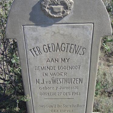 WESTHUIZEN N.J., van 1876-1943