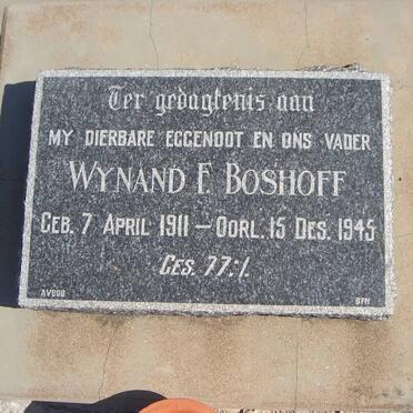 BOSHOFF Wynand F. 1911-1945