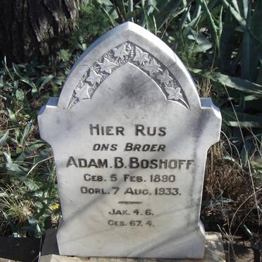 BOSHOFF Adam B. 1890-1933