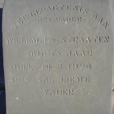 STRAATEN Willem J., v -1924