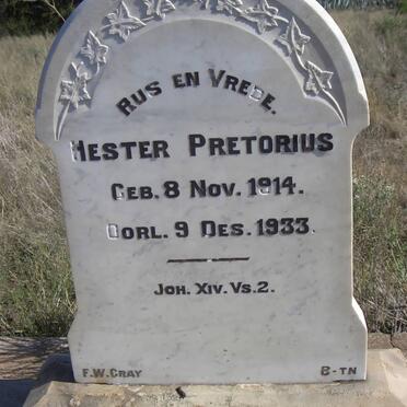PRETORIUS Hester 1914-1933
