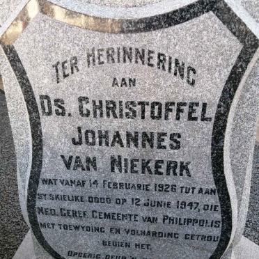 NIEKERK Christoffel Johannes, van -1947