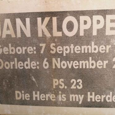 KLOPPERS Jan 1946-2009