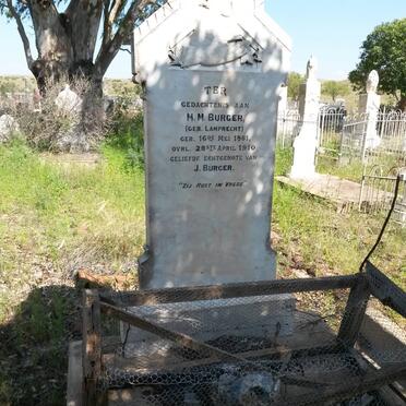 BURGER M.M. nee LAMPRECHT 1861-1910