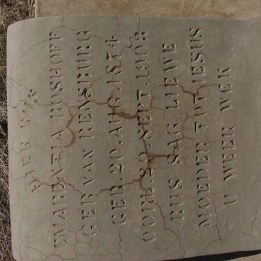 BOSHOFF Emarentia nee VAN RENSBURG 1874-1903