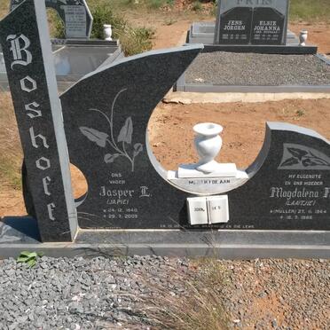 BOSHOFF Jasper L. 1940-2009 &amp; Magdalena M. MULLER 1944-1986