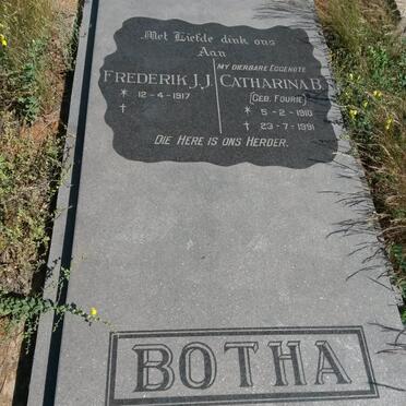 BOTHA Frederik J.J. 1917- &amp; Catharina B. FOURIE 1910-1991