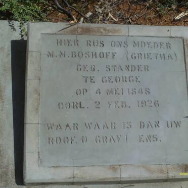 BOSHOFF M.M. nee STANDER 1848-1926