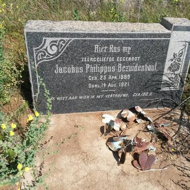 BEZUIDENHOUT Jacobus Philippus 1889-1921