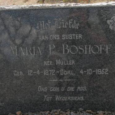 BOSHOFF Maria P. nee MULLER 1872-1952