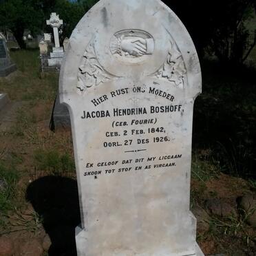 BOSHOFF Jacoba Hendrina nee FOURIE 1842-1926