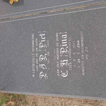 BESTER P.J.R. 1928- &amp; C.H. LAMBRECHTS 1933-2014 :: BESTER Pieter 1969-1991