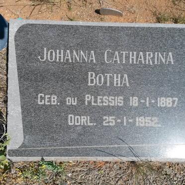 BOTHA Johanna Catharina nee DU PLESSIS 1887-1952