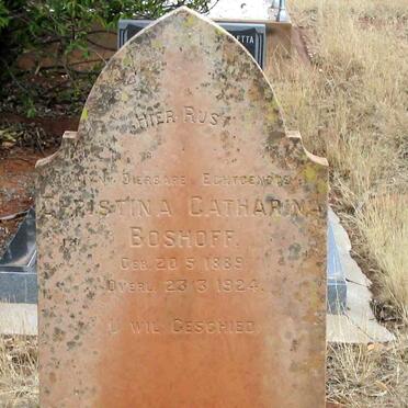 BOSHOFF Christina Catharina 1889-1924