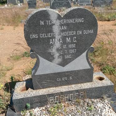 BOSHOFF Anna M.C. 1892-1967
