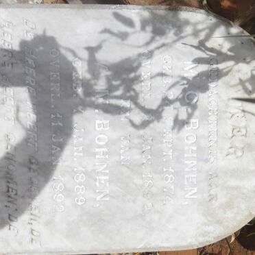 BOHNEN M.C. 1874-1892 :: BOHNEN  A.M. 1889-1892