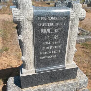 BOTHMA J.A. 1910-1953