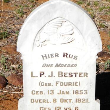 BESTER L.P.J. nee FOURIE 1853-1921