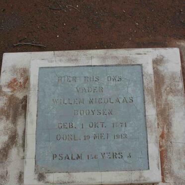 BOOYSEN Willem Nicolaas 1871-1913