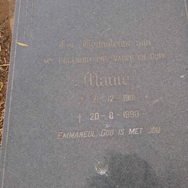 BESTER Manie 1919-1990 &amp; Dora MATTHEE 1924-