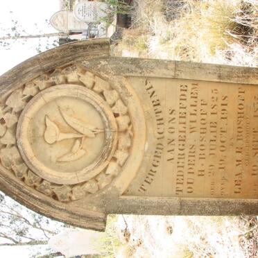 BOSHOFF Willem H. 1825-1918 &amp; Lea M.E. BOSHOFF 1837-1910