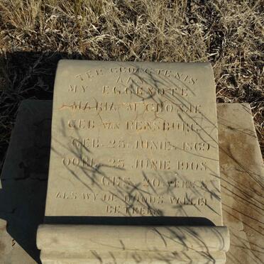 CRONJE Maria M. nee VAN RENSBURG 1869-1908