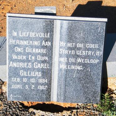 CILLIERS Andries Carel 1894-1982