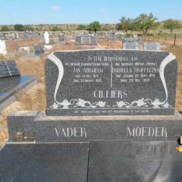 CILLIERS Jan Abraham 1872-1950 &amp; Isabella Stoffelina JACOBS 1879-1973