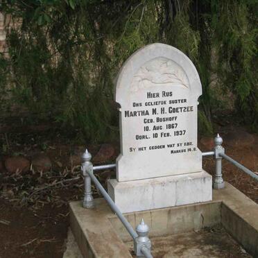 COETZEE Martha M.H. nee BOSHOFF 1867-1937