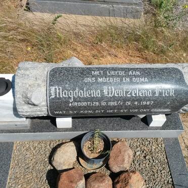 FICK Magdalena Wentzelena nee ROODT 1915-1987