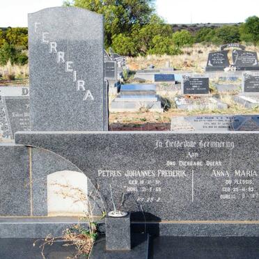 FERREIRA Petrus Johannes Frederik 1891-1965 &amp; Anna Maria DU PLESSIS 1893-1975