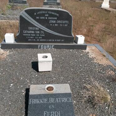 FOURIE Johan Christoffel 1882-1937 :: VAN ZYL Christina Catharina voorheen FOURIE nee FOURIE 1887-1972