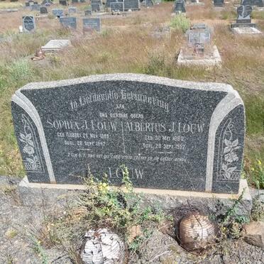 LOUW Albertus J. 1880-1952 &amp; Sophia J. LUBBE 1889-1947