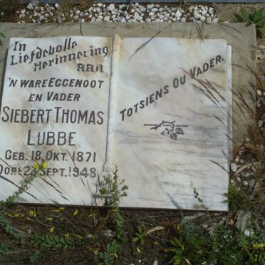 LUBBE Siebert Thomas 1871-1948