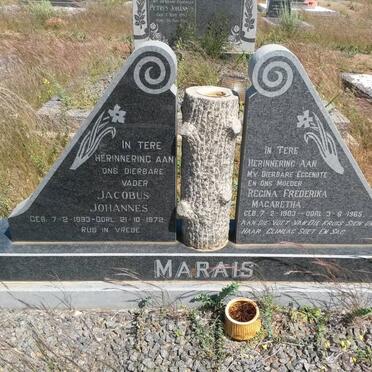 MARAIS Jacobus Johannes 1893-1972 &amp; Regina Frederika Magaretha 1903-1965