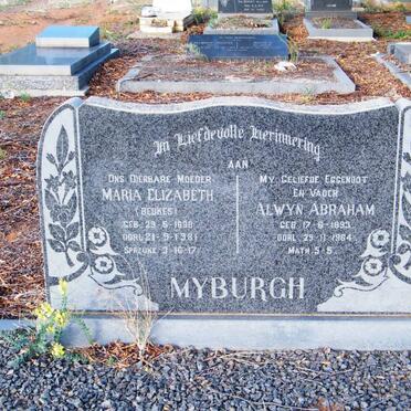 MYBURGH Alwyn Abraham 1893-1964 &amp; Maria Elizabeth BEUKES 1898-1981