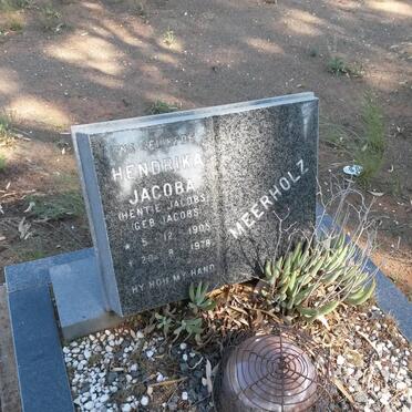 MEERHOLZ Hendrika Jacoba nee JACOBS 1905-1978
