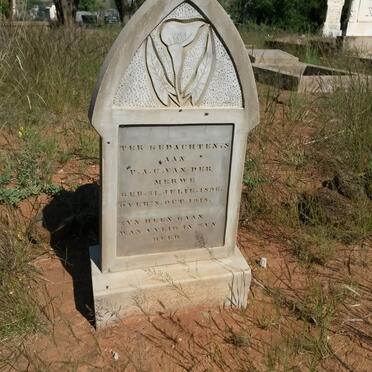 MERWE P.A.C., van der 1896-1918