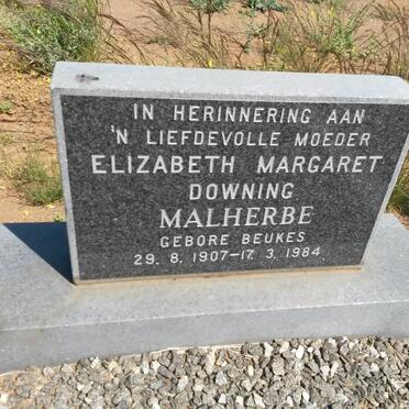 MALHERBE Elizabeth Margaret Downing nee BEUKES 1907-1984