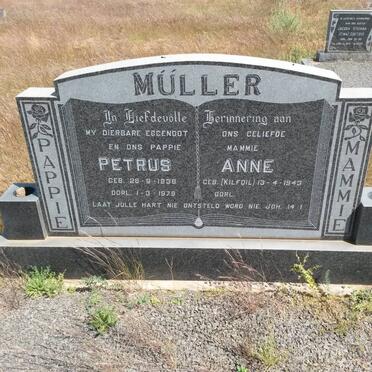 MÜLLER Petrus 1938-1979 &amp; Anne KILFOIL 1943-