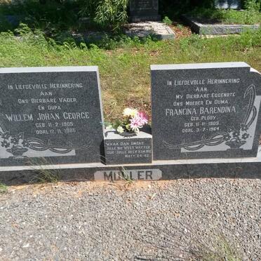 MULLER Willem Johan George 1905-1985 &amp; Francina Barendina PLOOY 1909-1964