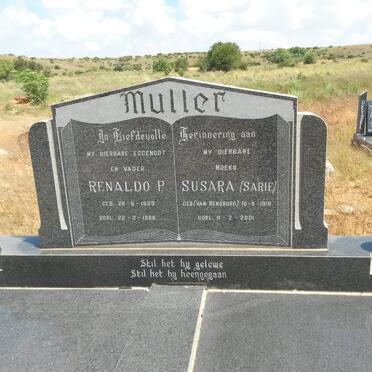 MULLER Renaldo P. 1920-1986 &amp; Susara VAN RENSBURG 1919-2001