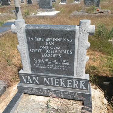 NIEKERK Gert Johannes Jacobus , van 1911-1998