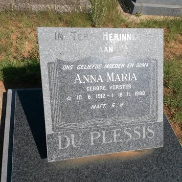 PLESSIS Anna Maria, du nee VORSTER 1912-1988
