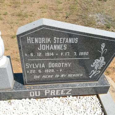 PREEZ Hendrik Stefanus Johannes, du 1914-1990 &amp; Sylvia Dorothy 1928-