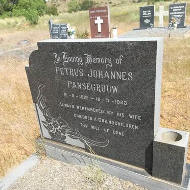 PANSEGROUW Petrus Johannes 1912-1983