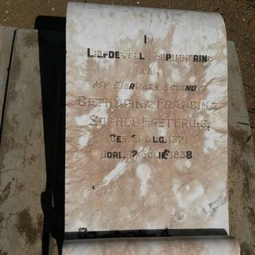 PRETORIUS Batharina Francina Sophia 1871-1938